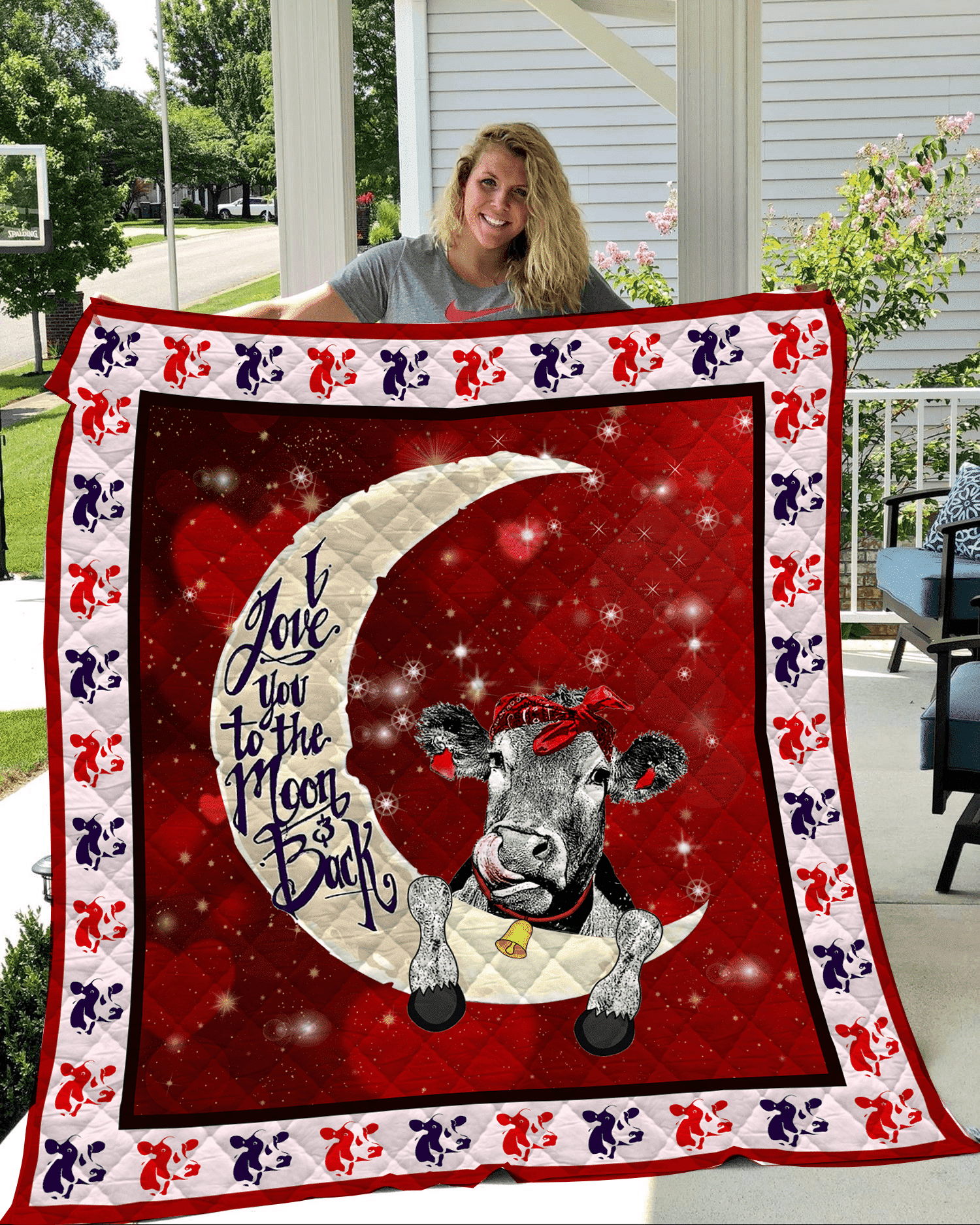 Cow Cow And Moon Quilt Blanket DHC0201201308TD