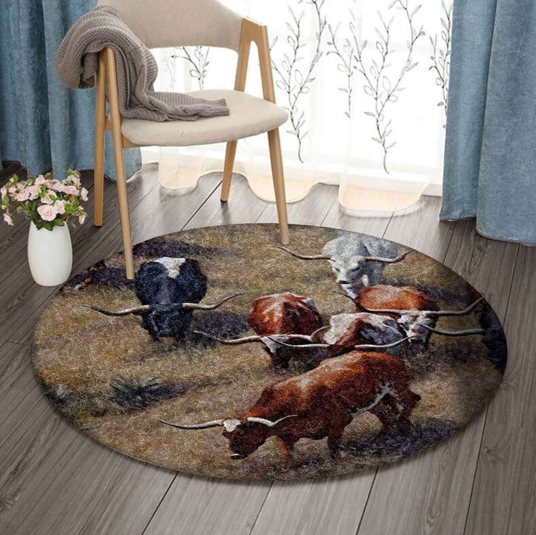 Cow Round Carpet