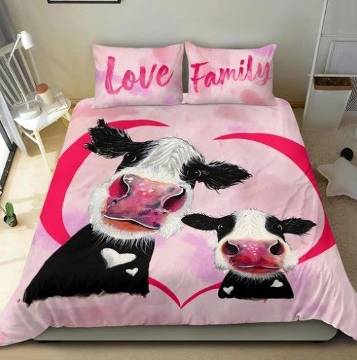 Cow Family Bedding Set