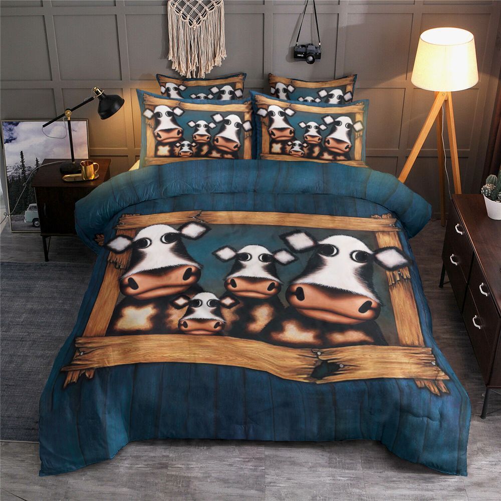 Cow Family Bedding Set