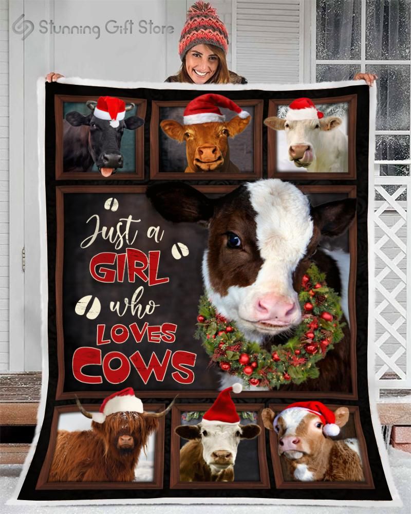 Cow Farm Fleece Blanket