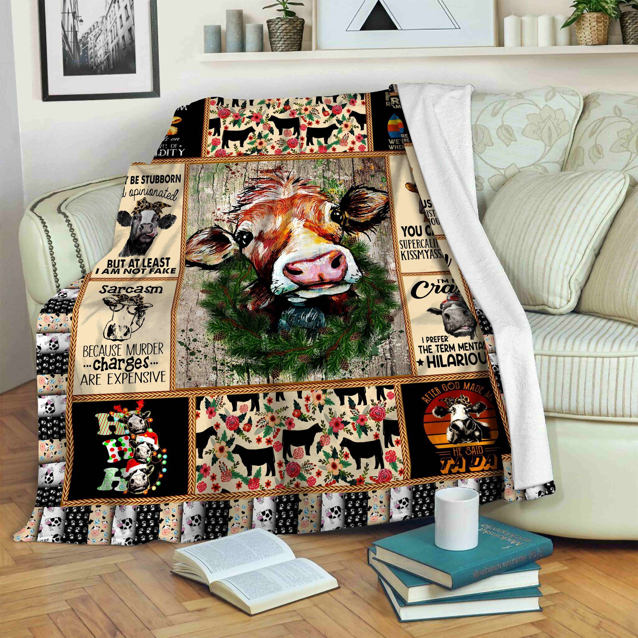 Cow Fleece Blanket