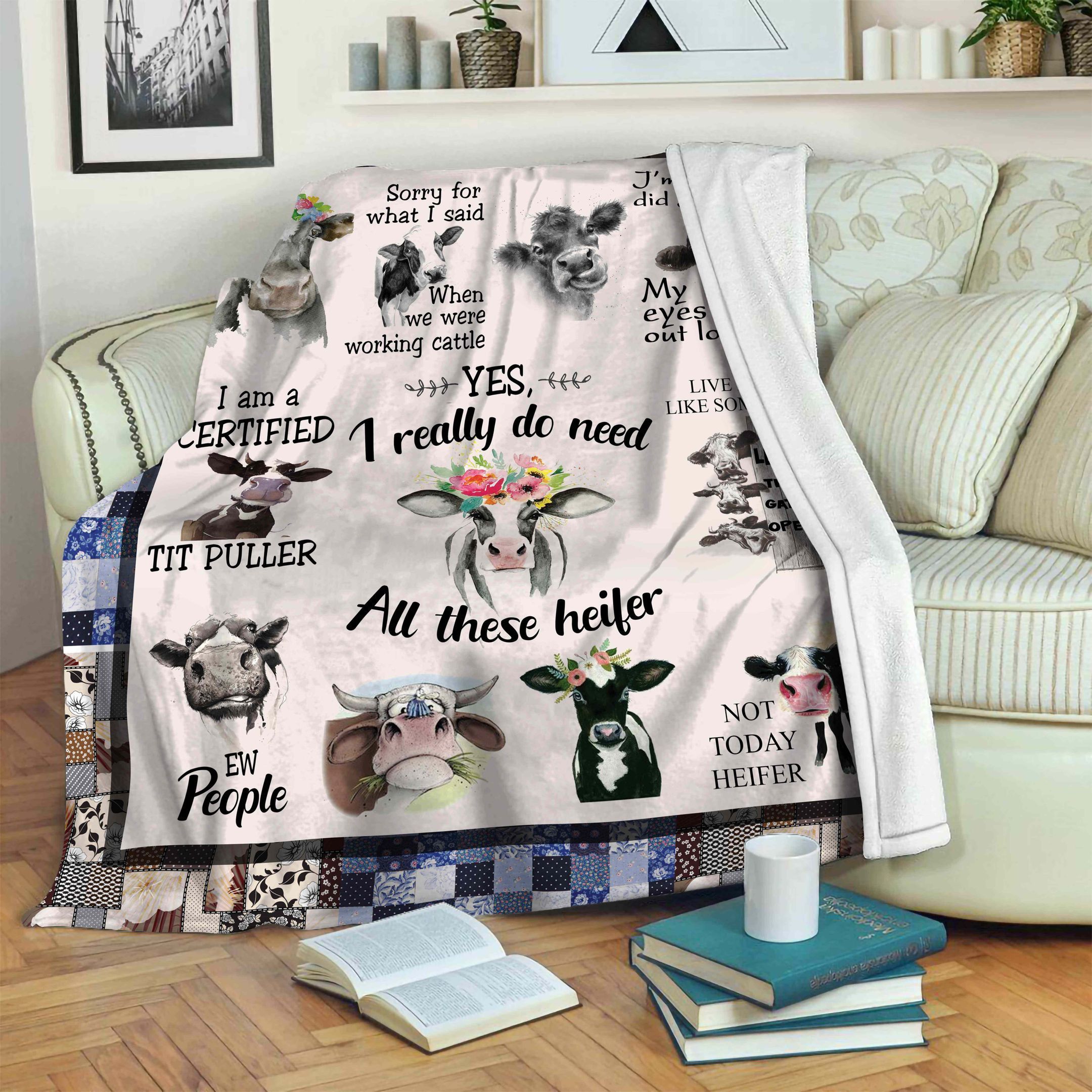 Cow Fleece Blanket
