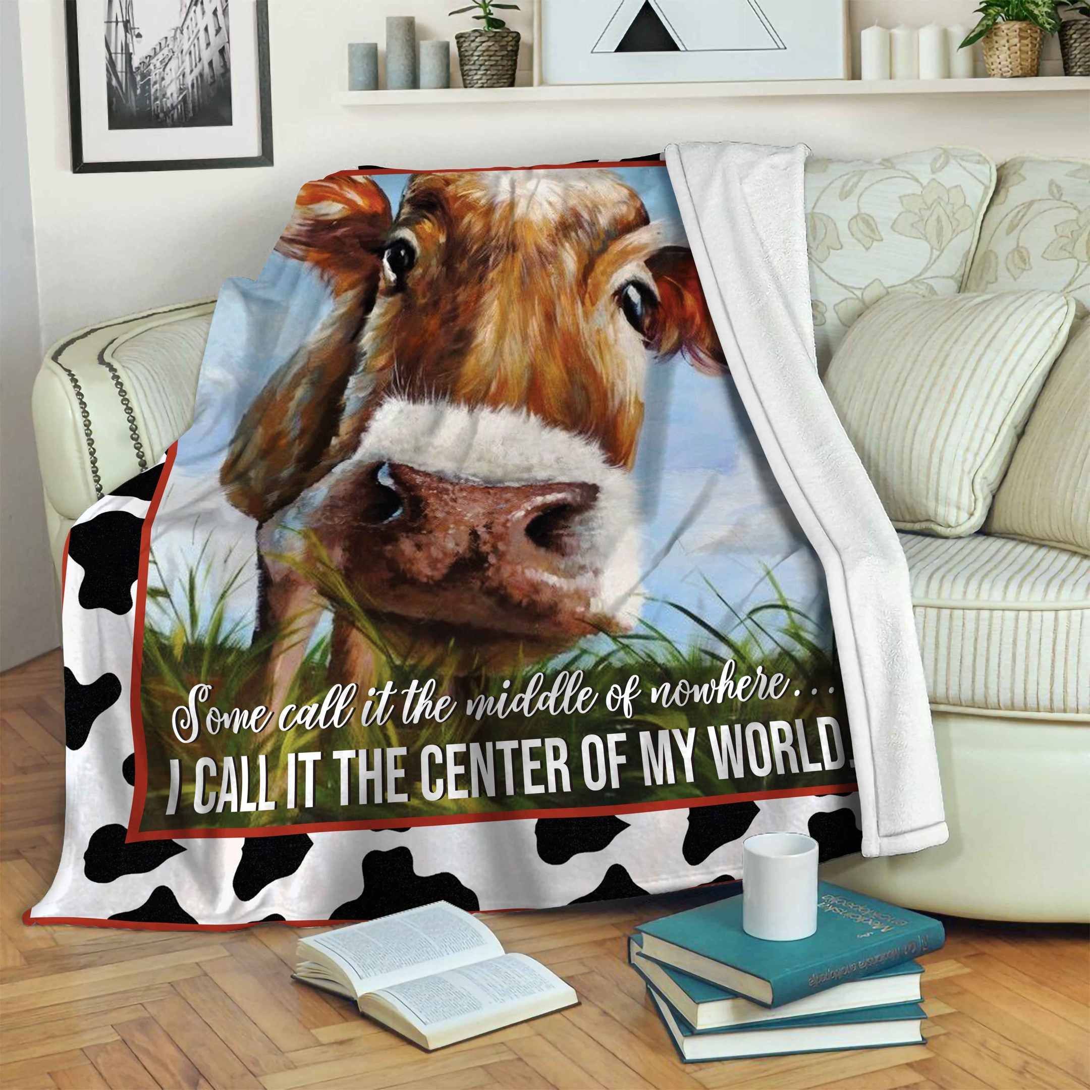 Cow Fleece Blanket