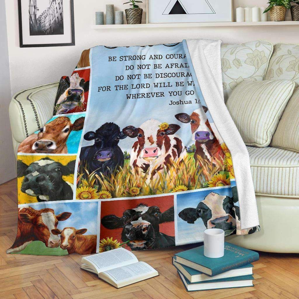 Cow Go Be Great Sherpa Fleece Blanket