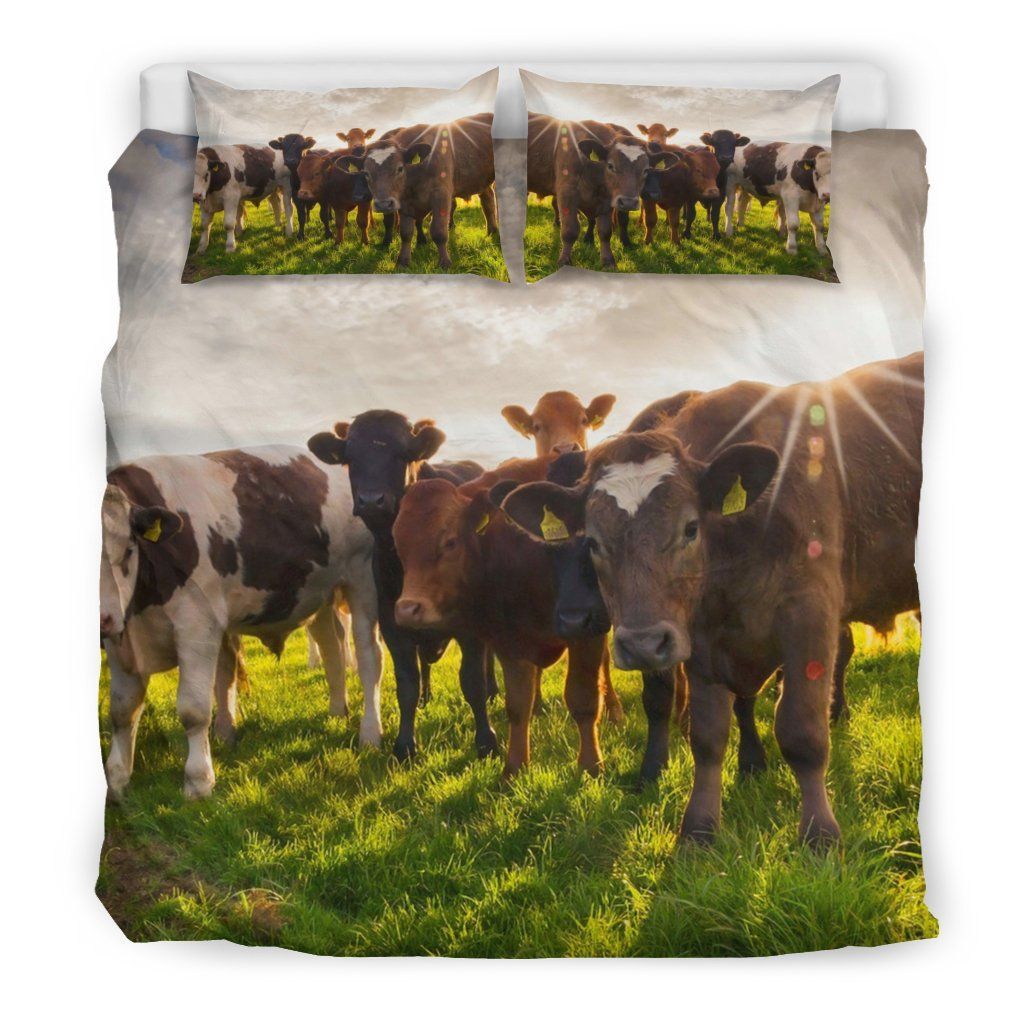Cow Grass Bedding Set