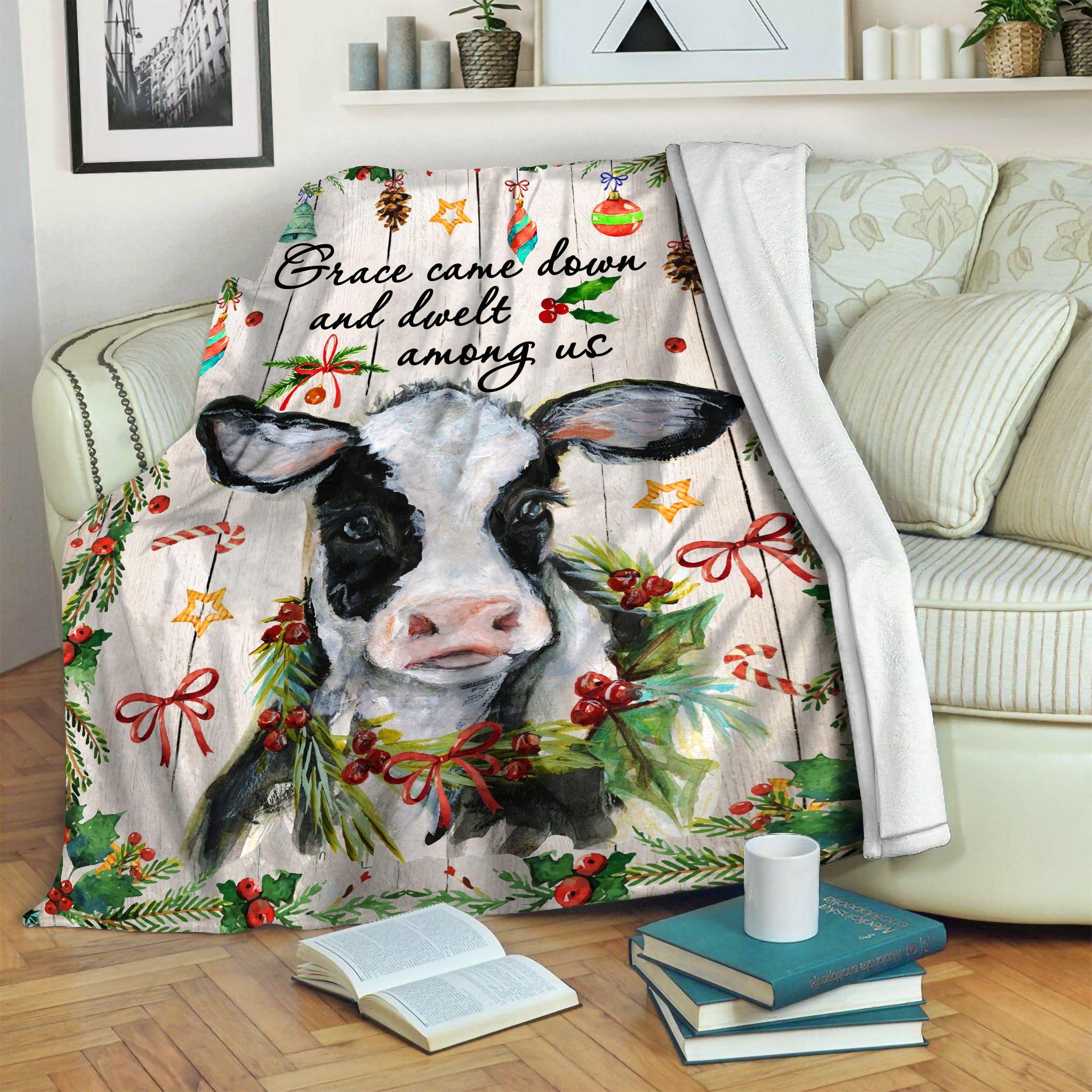 Cow Fleece Blanket