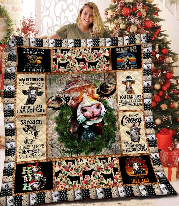Cow I Am Not Crazy Quilt Blanket Dhc04011590Dd