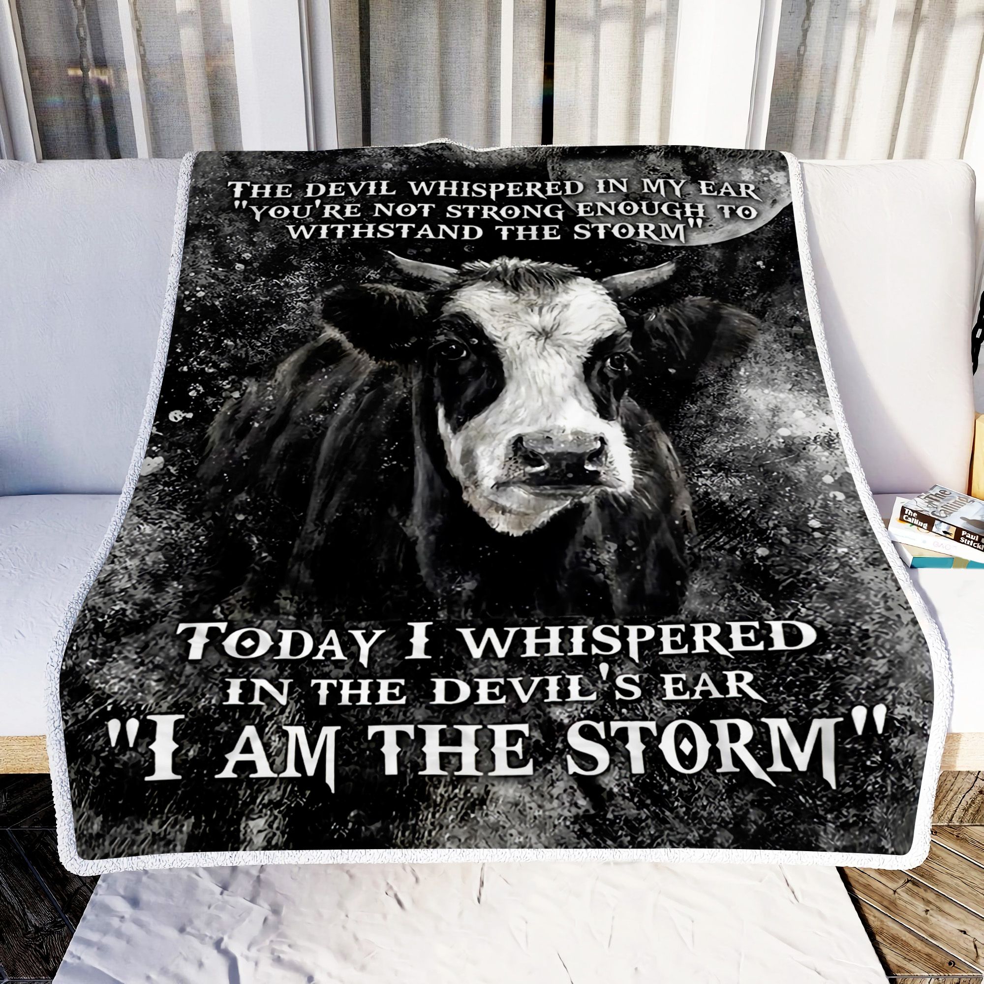 Cow I Am The Storm Fleece Blanket