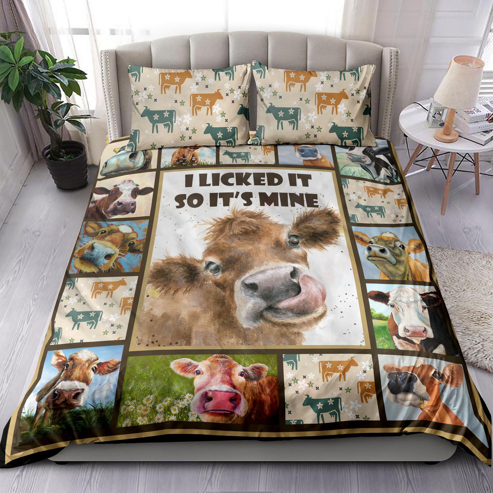 Cow I Licked It So Its Mine Bedding Set