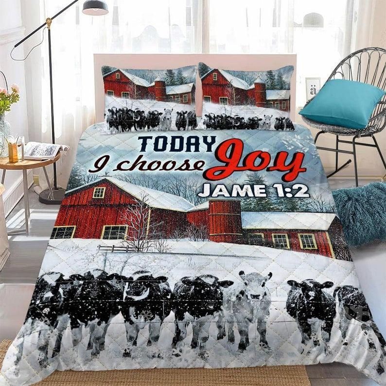 Cow Jeus Christmas Bedding Set