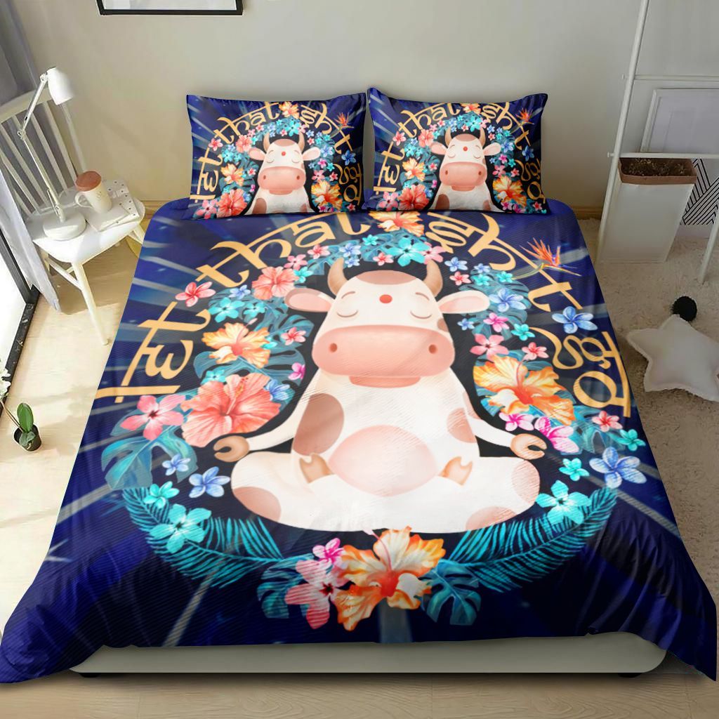 Cow Let That Go Bedding Set