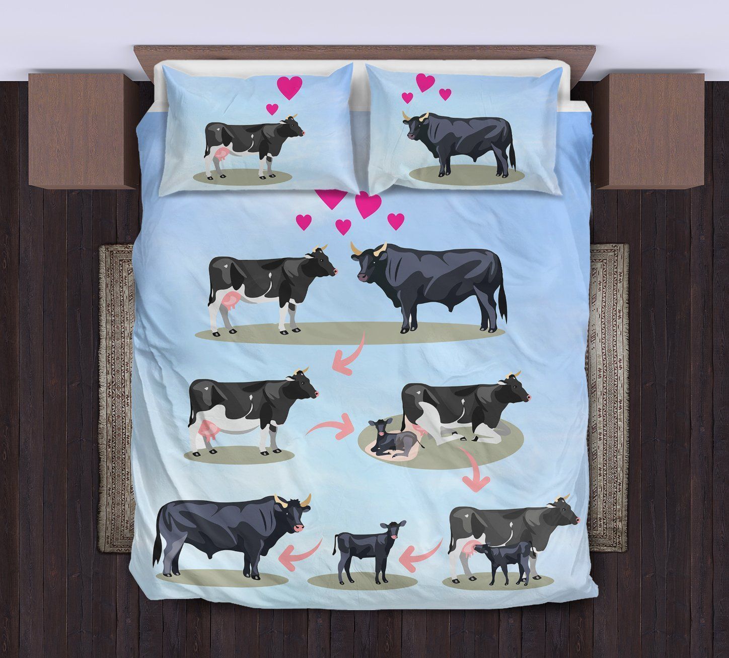 Cow Life Cycle Bedding Set