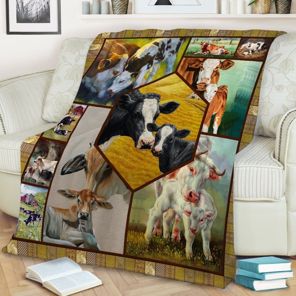 Cow Life Of Cows Sherpa Fleece Blanket