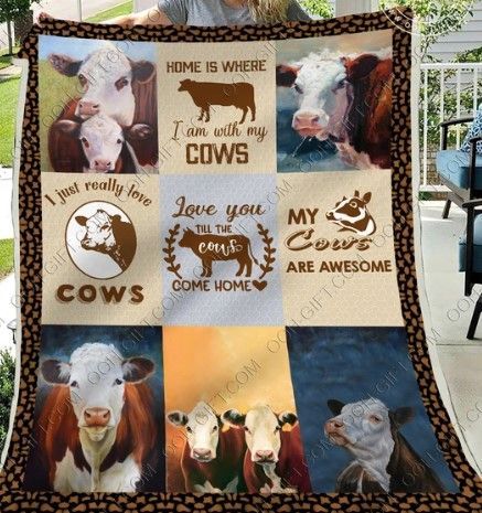 Cow Lover Sherpa Fleece Blanket