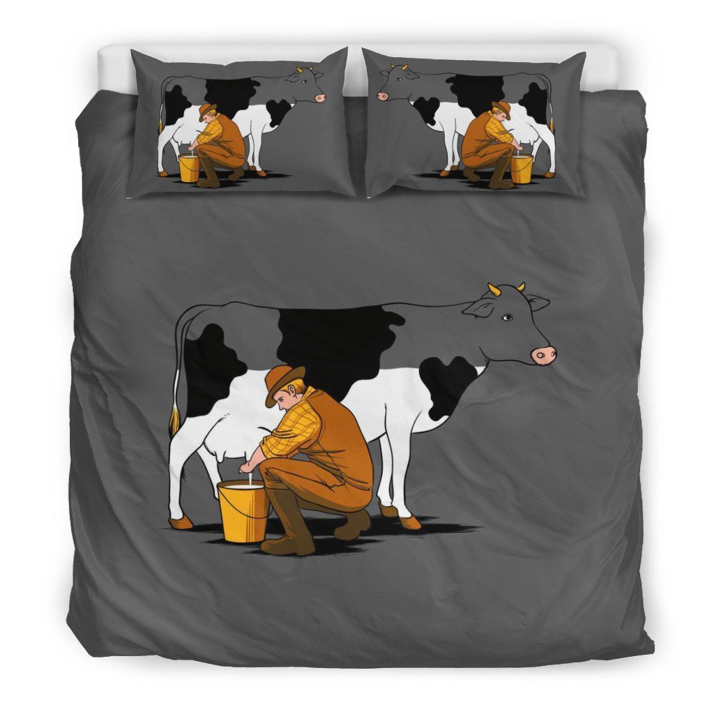 Cow Milk Bedding Set
