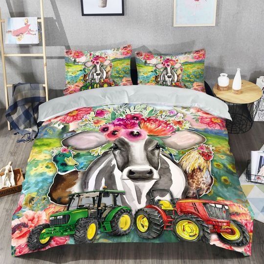 Cow Milk Bedding Set