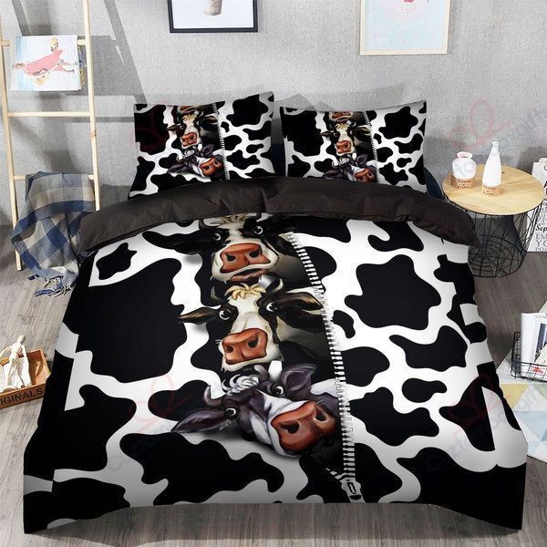 Cow Milk Bedding Set