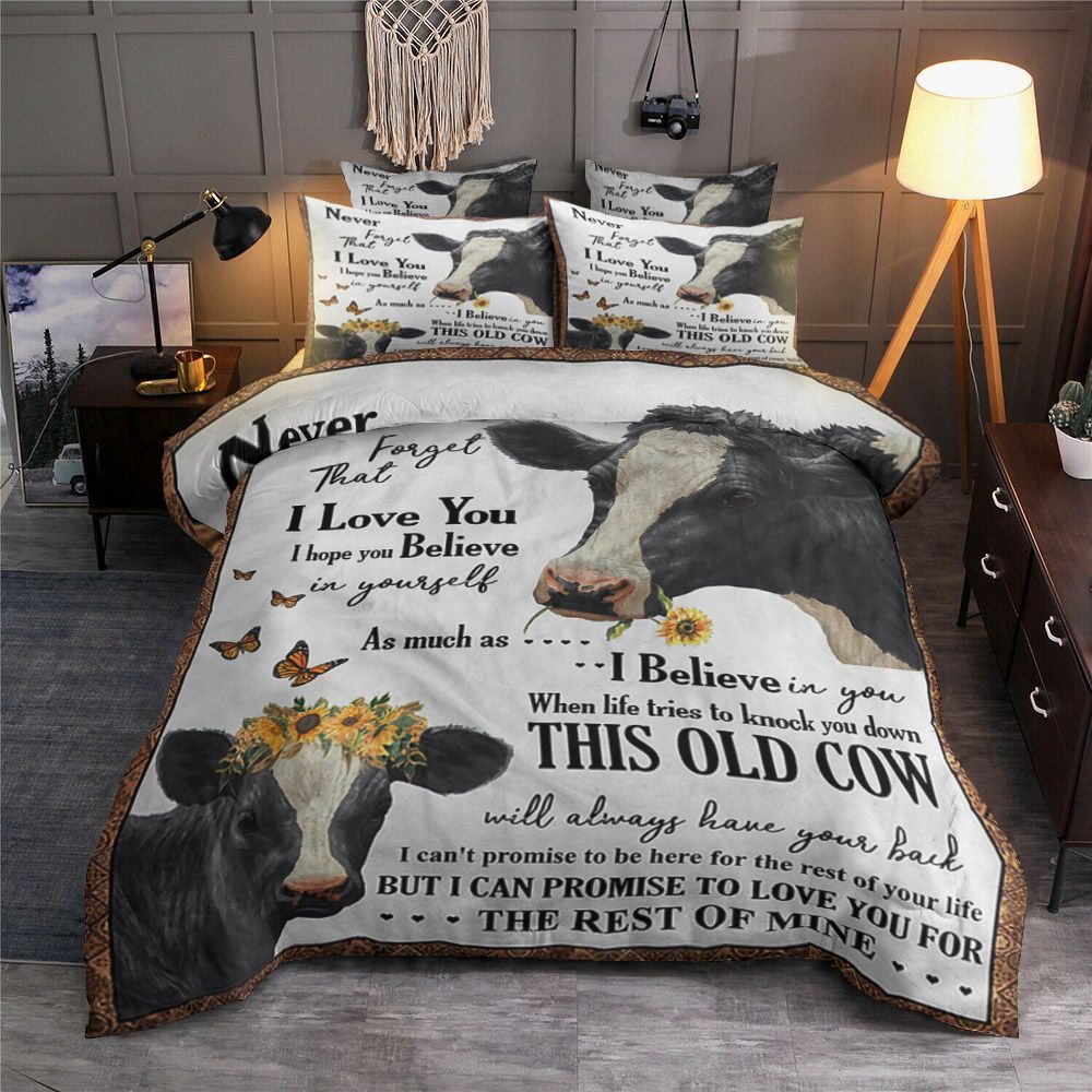 Cow Never Forget Bedding Set