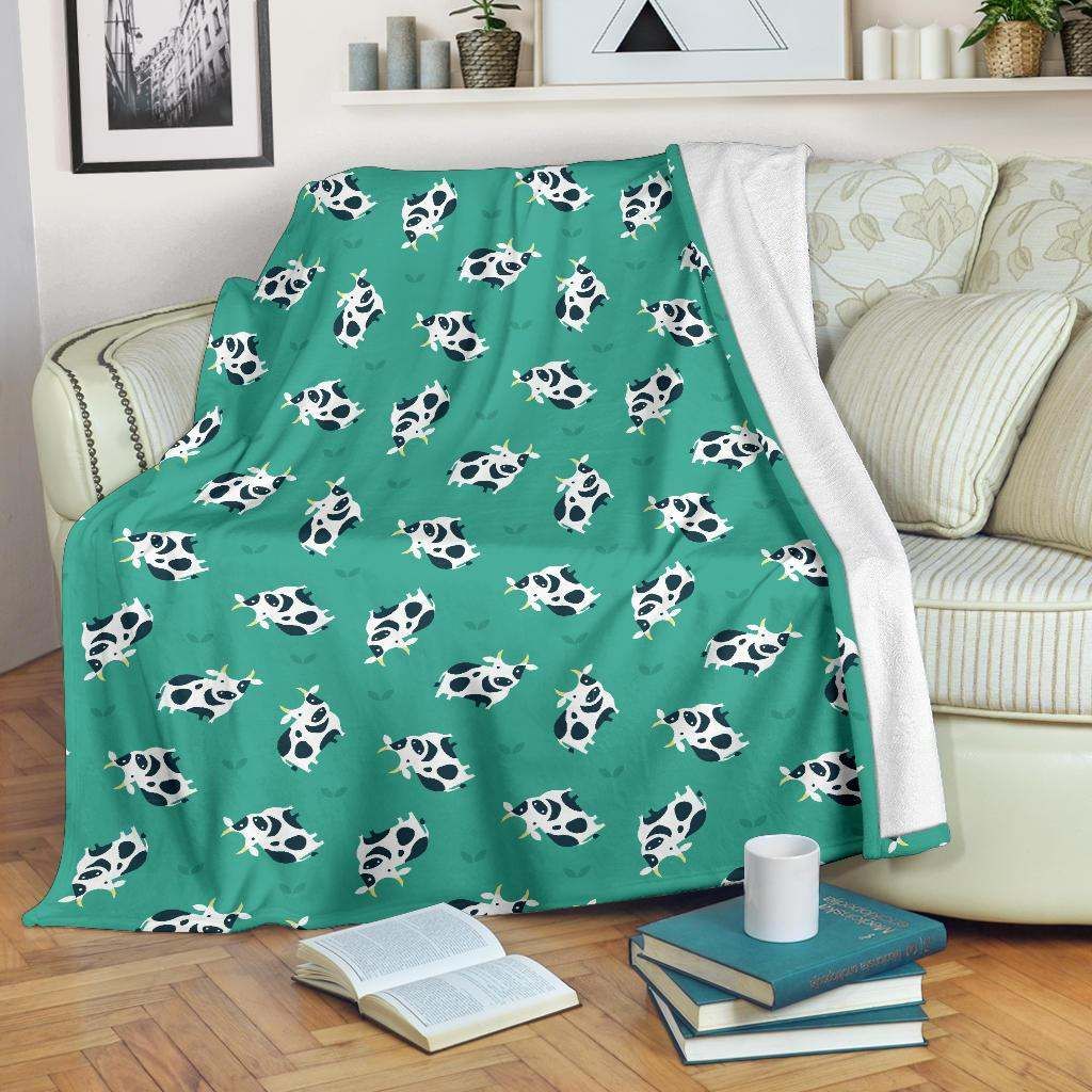 Cow Pattern Sherpa Fleece Blanket