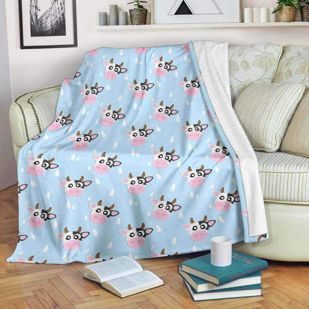 Cow Pattern Sherpa Fleece Blanket