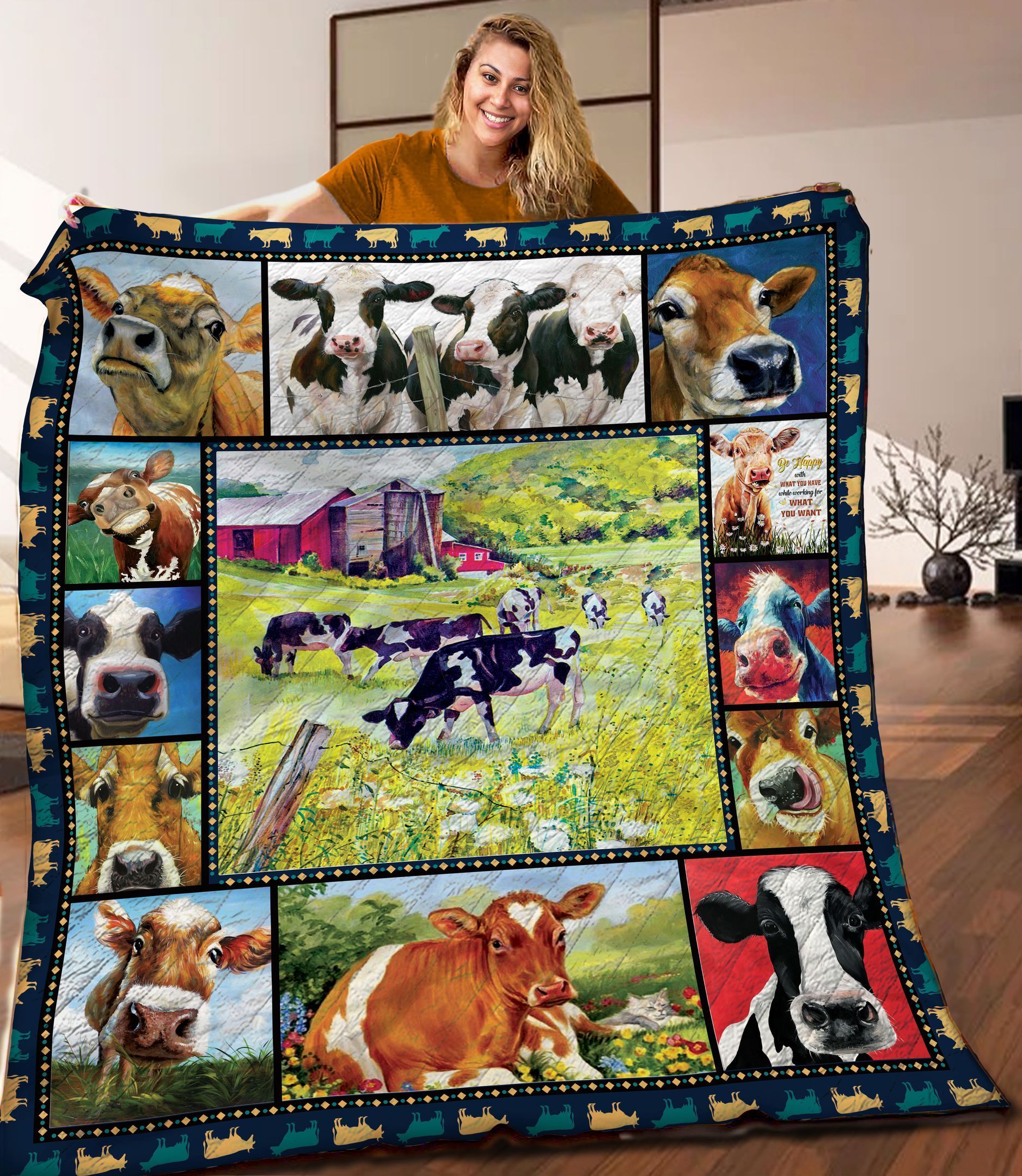 Cow Quilt Blanket C9B160332TY