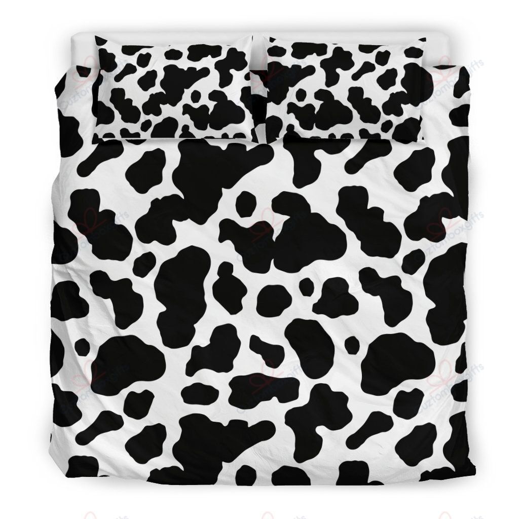 Cow Skin Black Bedding Set