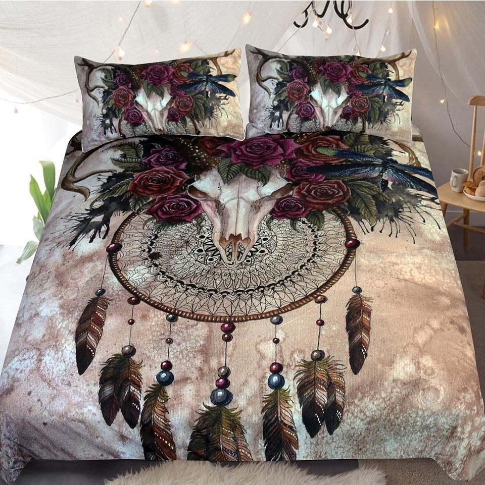 Cow Skull Dreamcatcher Bedding Set