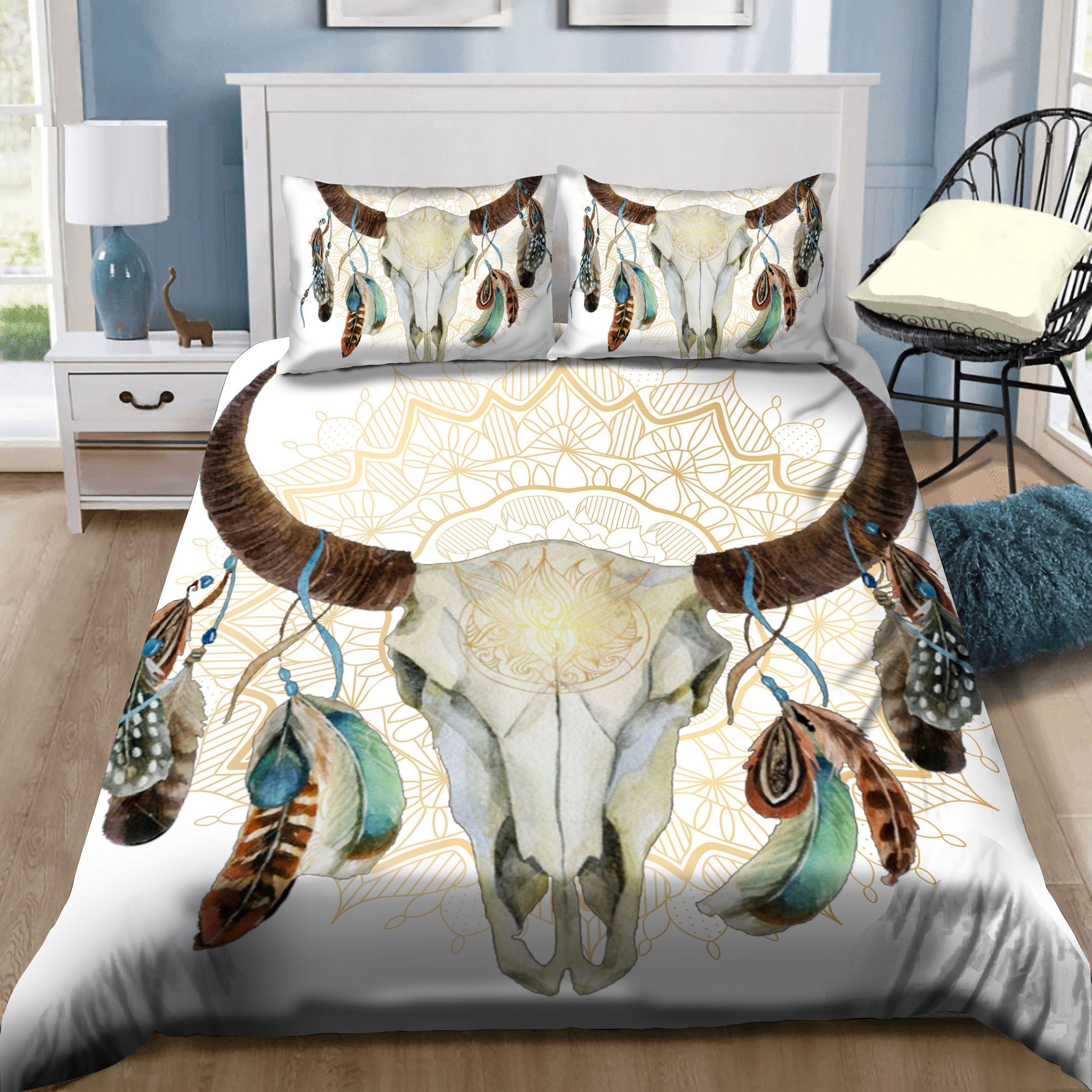 Cow Skull Bedding Set