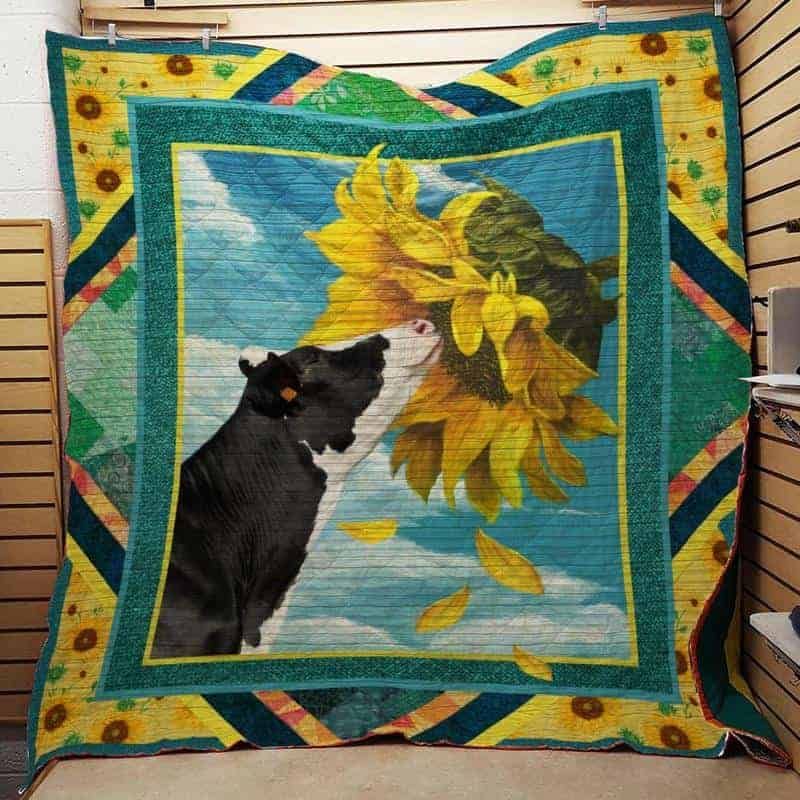 Cow Sunflower Quilt Blanket DHC0502830TD