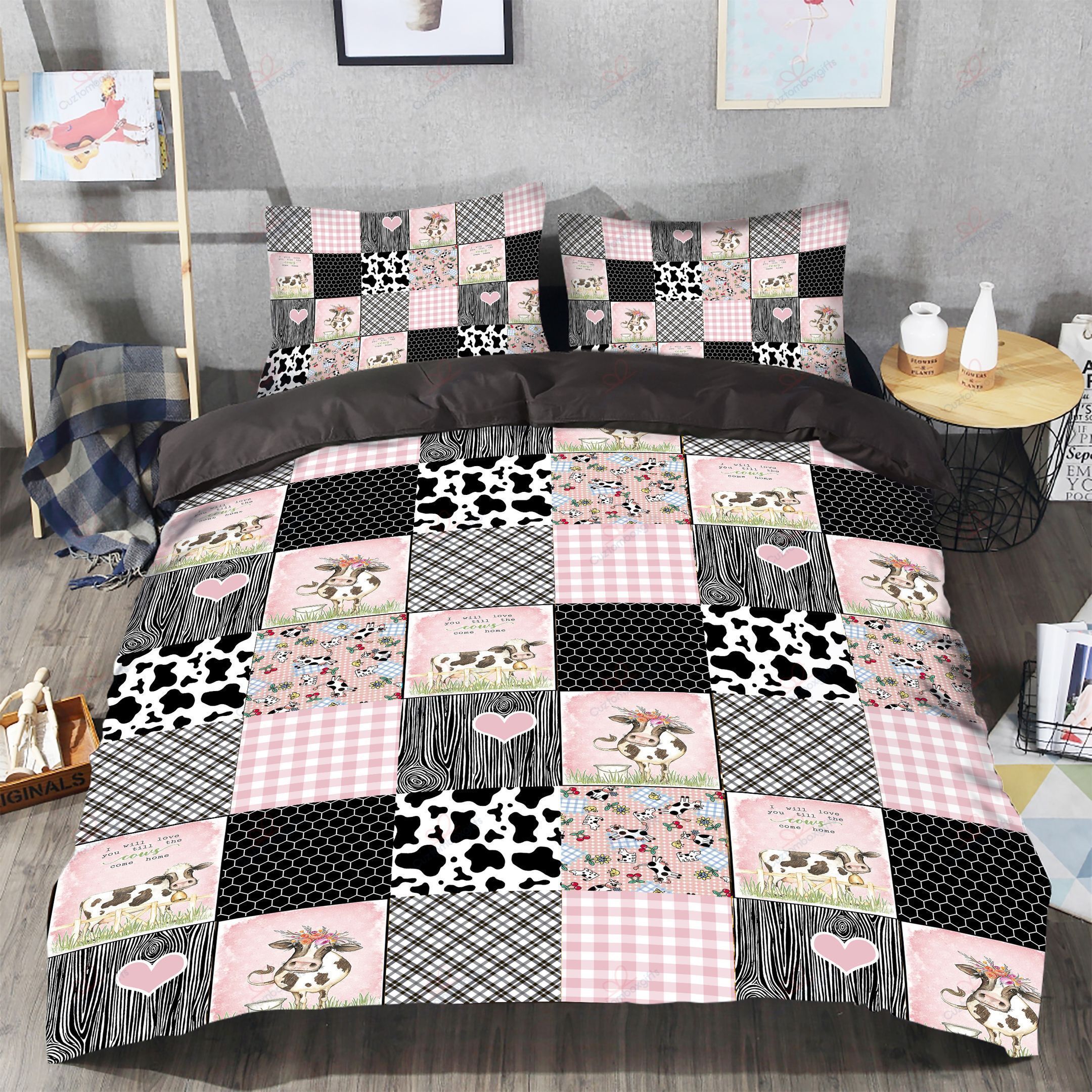 Cow Bedding Set