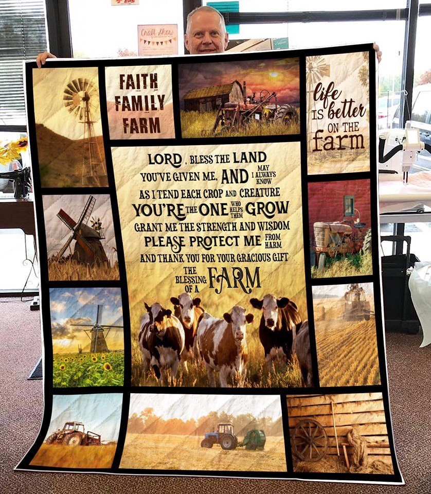 Cow The Blessing Of A Farm Quilt Blanket DHC31121136TD