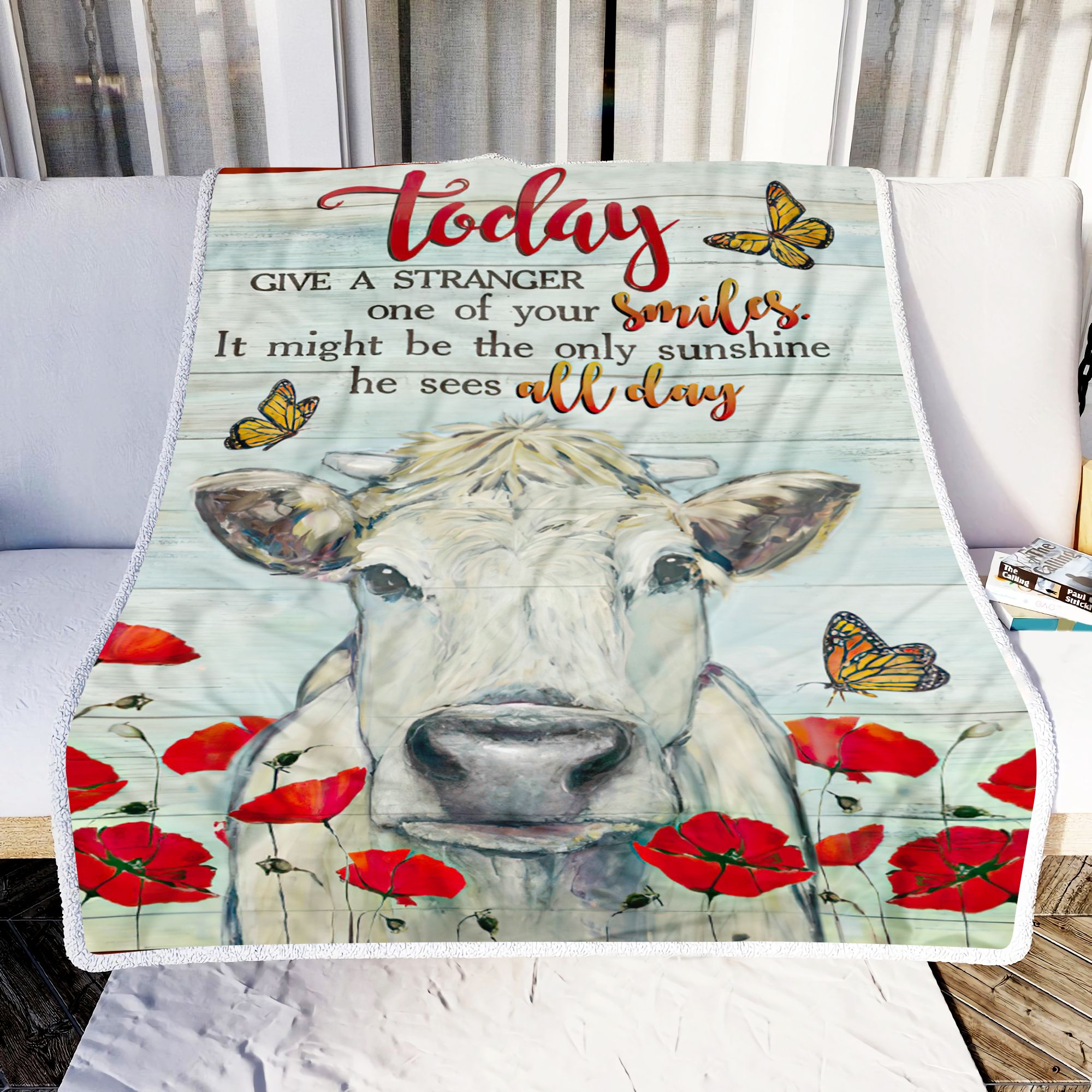Cow Today Give A Stranger Fleece Blanket