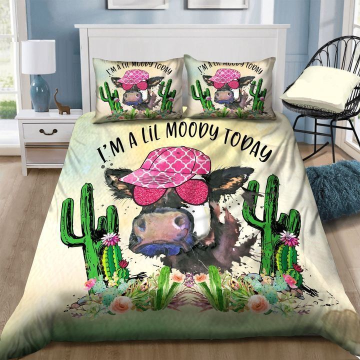 Cow With Cactus Bedding Set