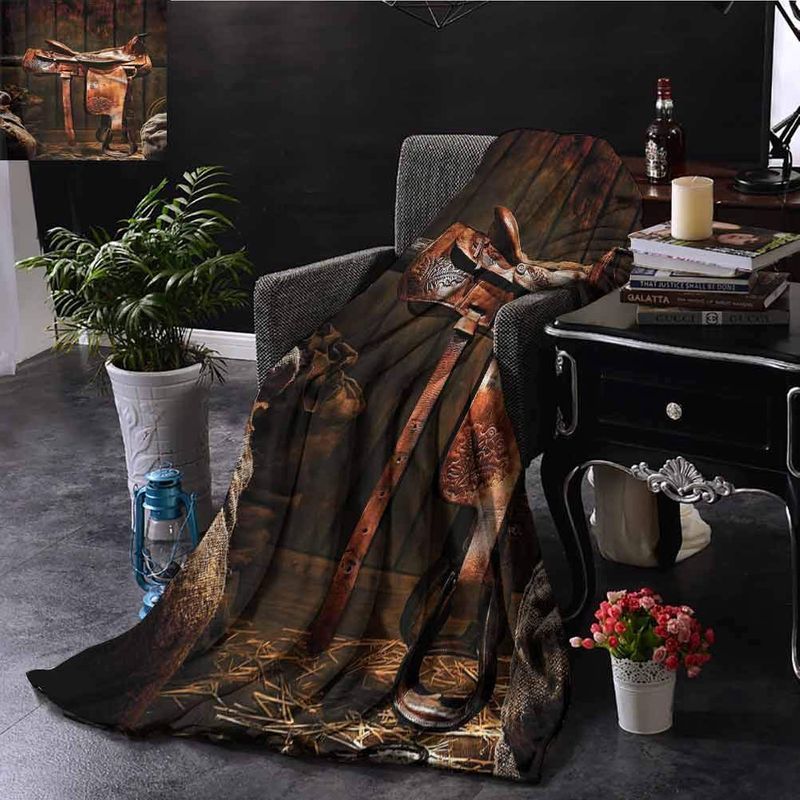 Cowboy Sherpa Fleece Blanket