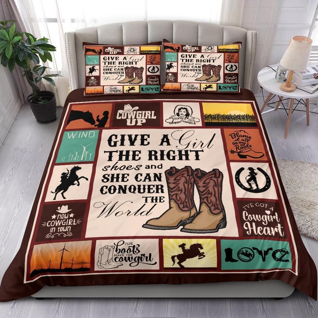 Cowboy Cow Girl Horse Love Bedding Set