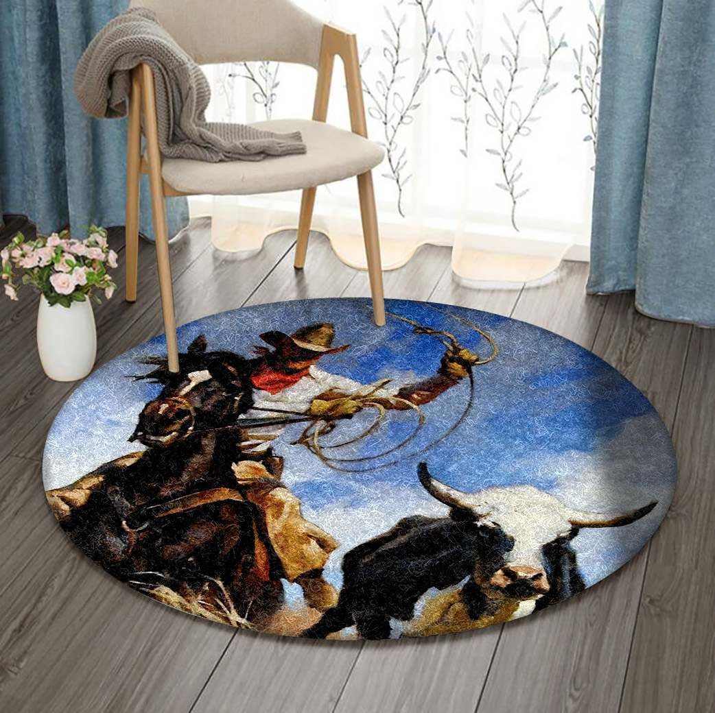 Cowboy Round Carpet