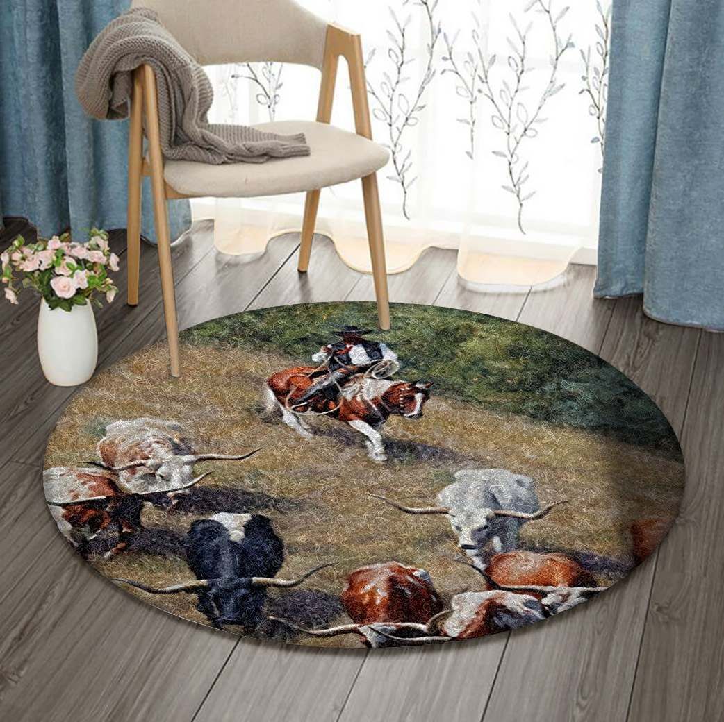 Cowboy Round Carpet