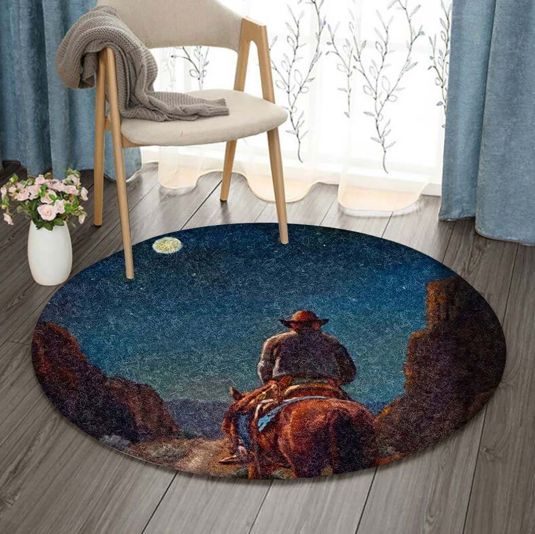 Cowboy Round Carpet