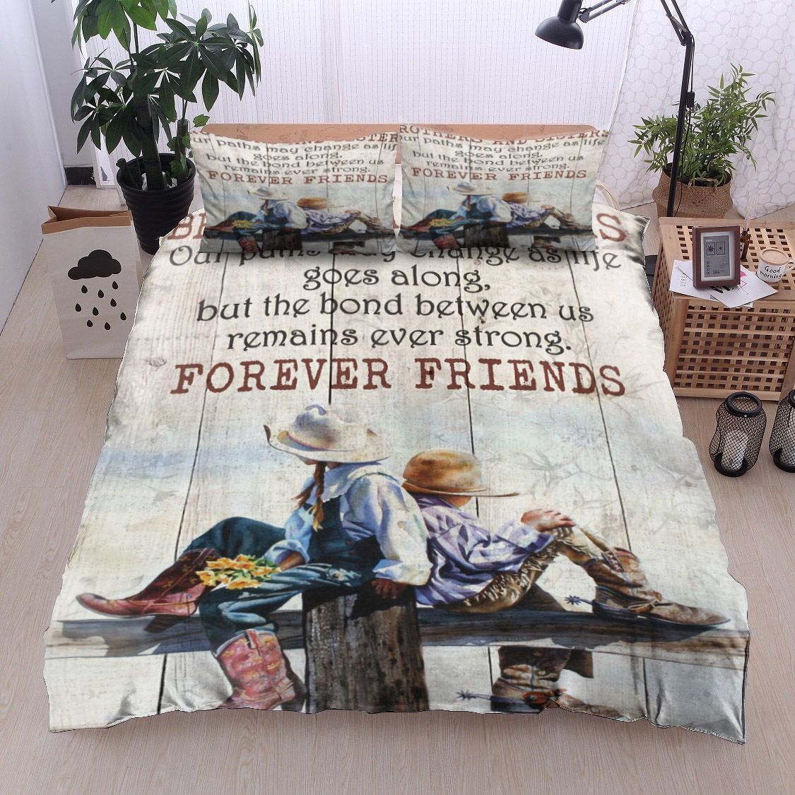 Cowboy Family Brothers Sisters Bedding Set