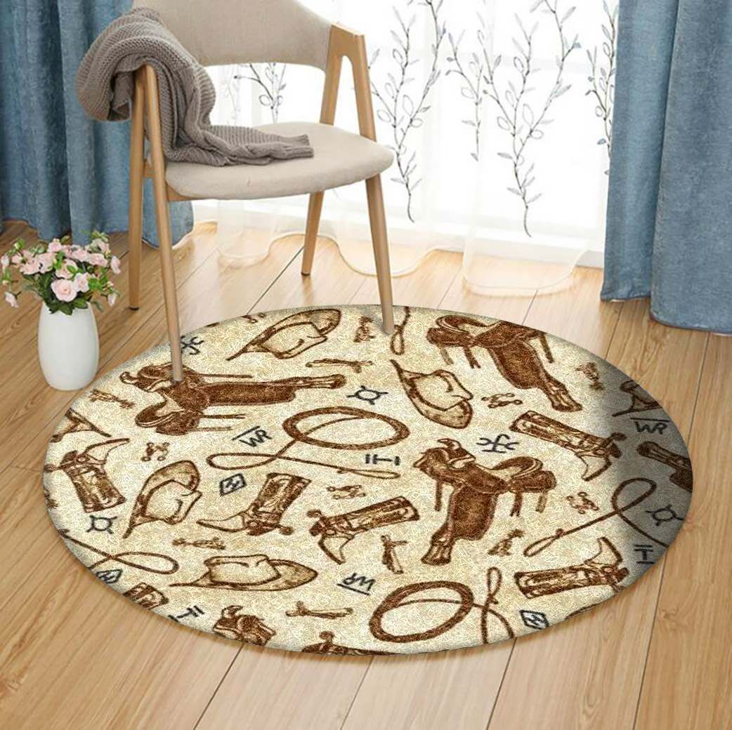 Cowboy Round Carpet
