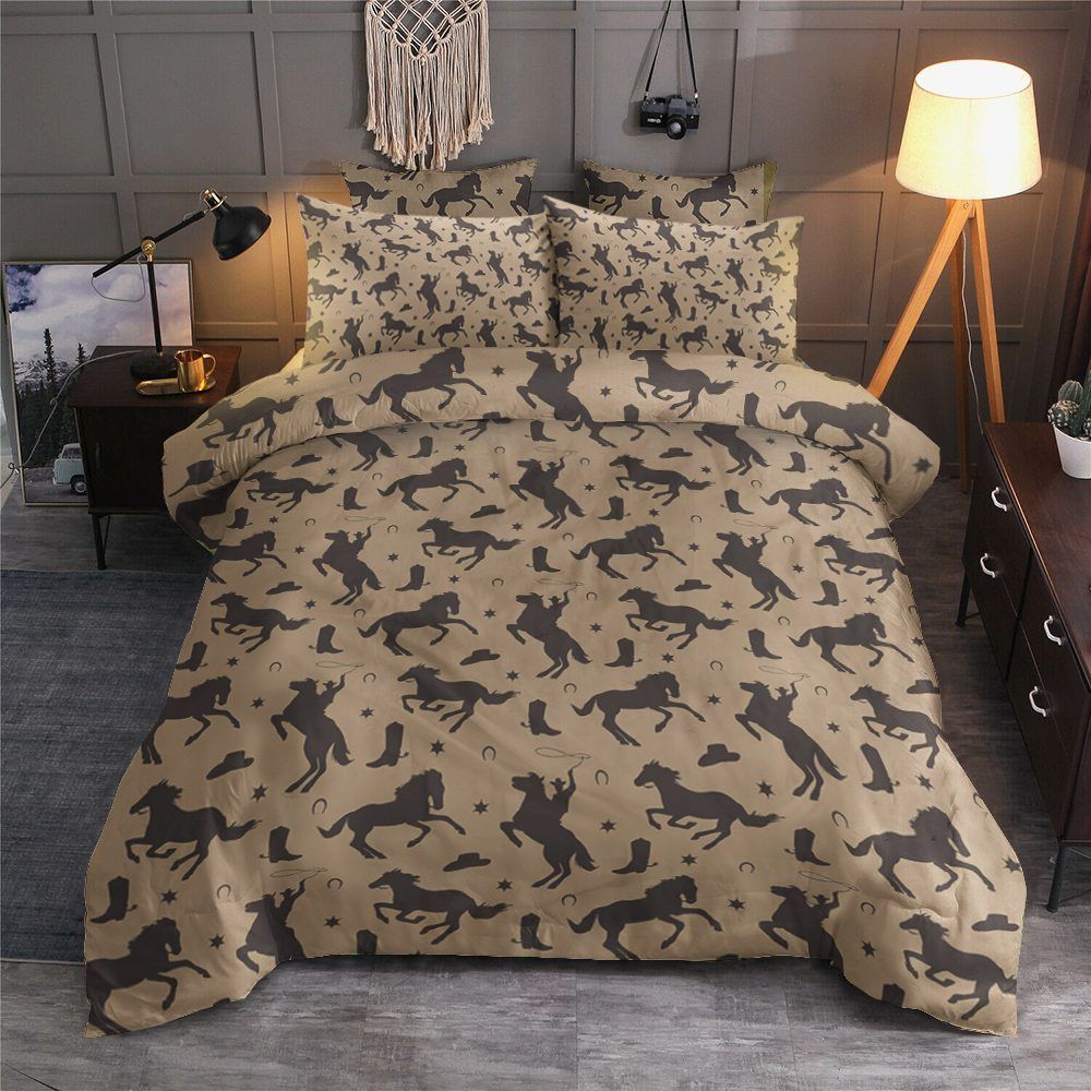 Cowboy Cotton Bed Sheets Spread Comforter Bedding Set
