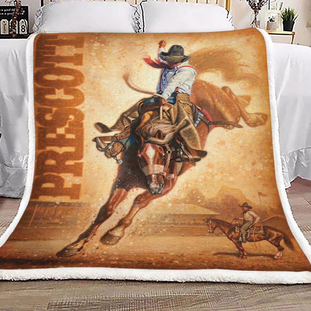 Cowboy Sherpa Fleece Blanket