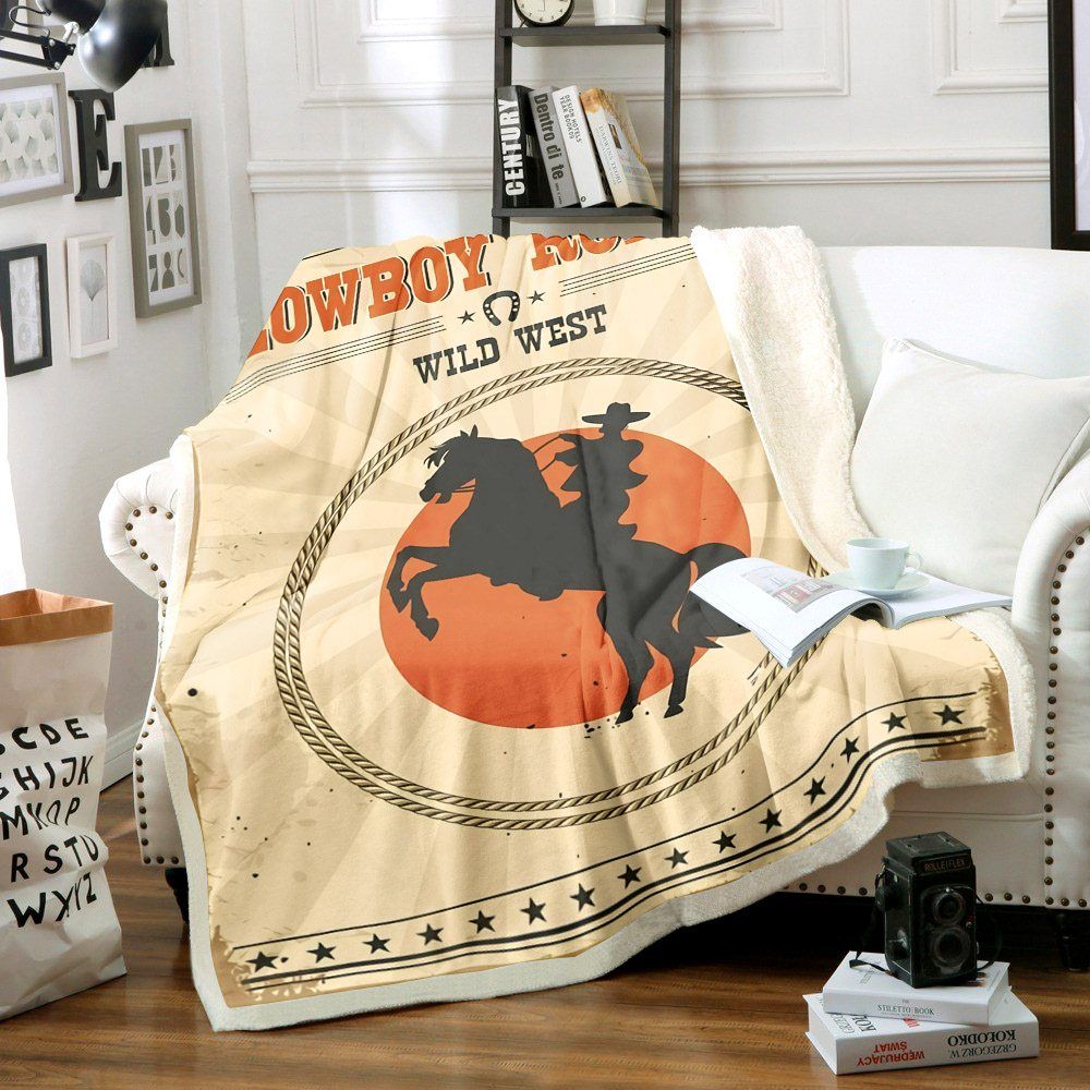 Cowboy Rodeo Sherpa Fleece