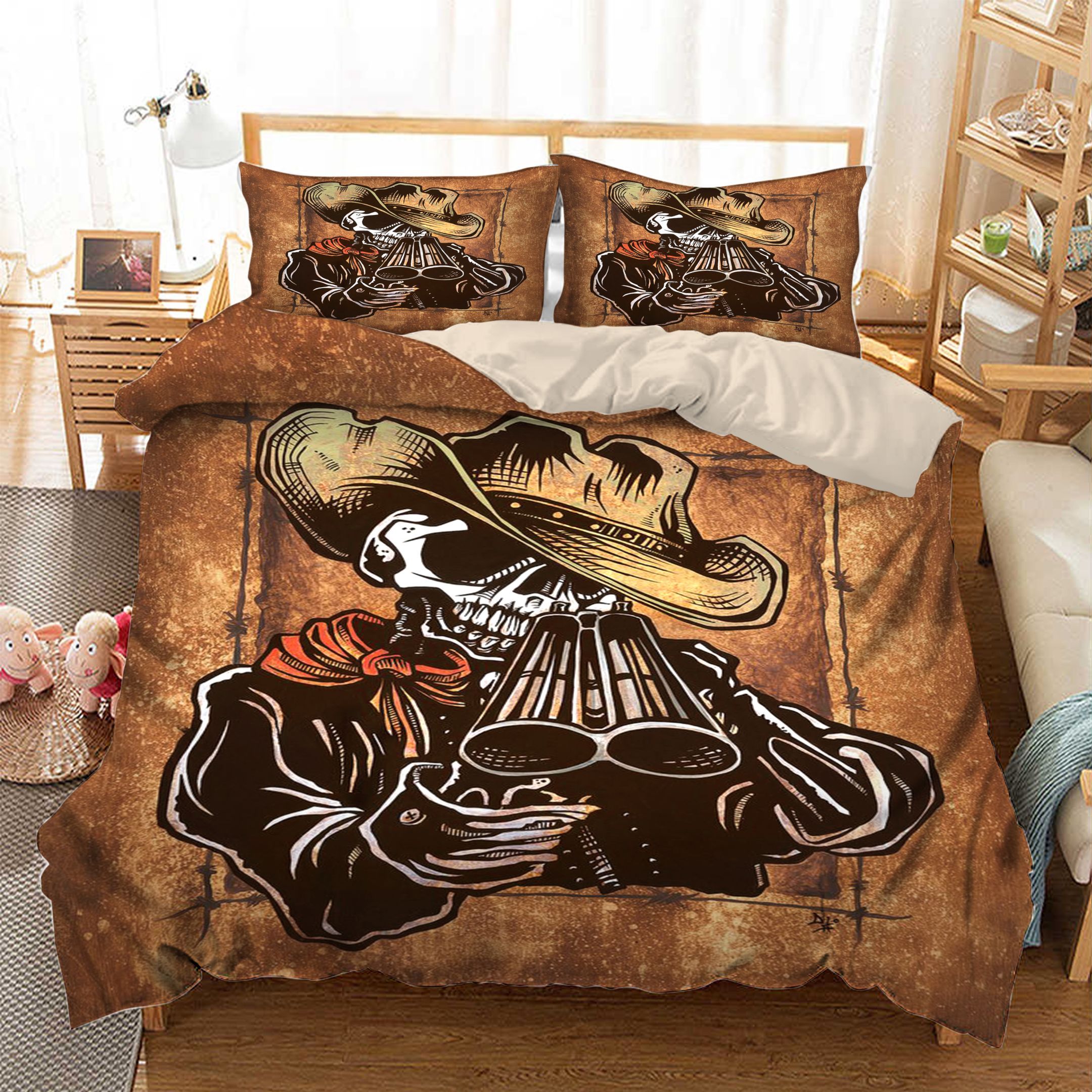 Cowboy Skull Bedding Set