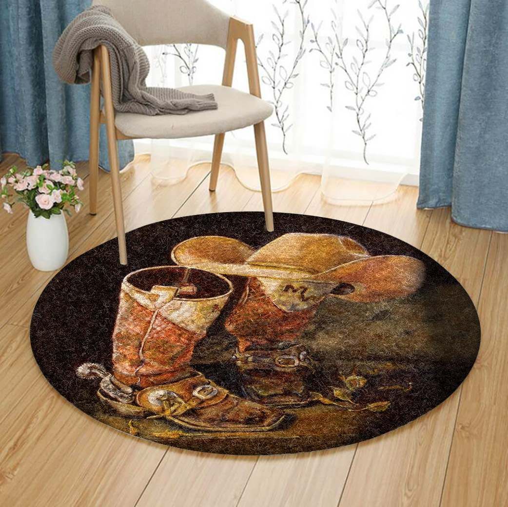Cowboy Round Carpet