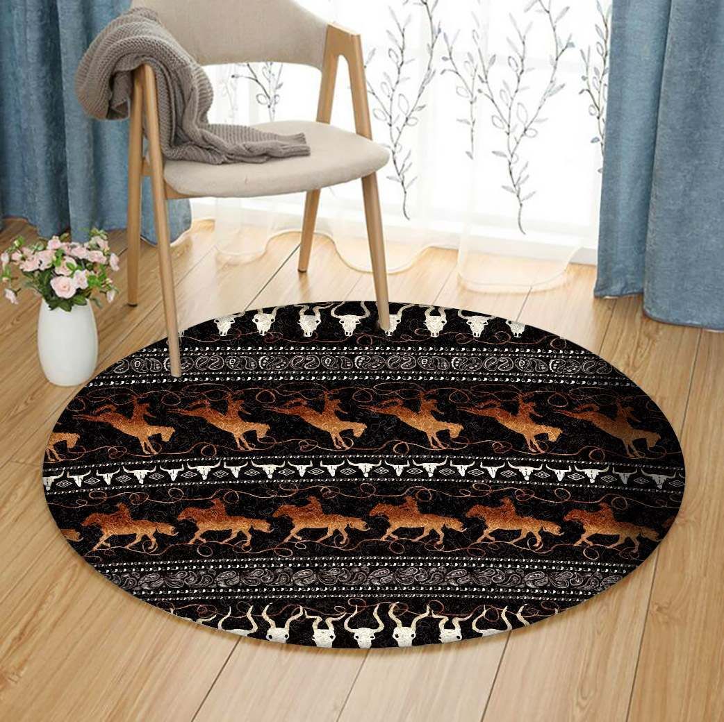 Cowboy Round Carpet