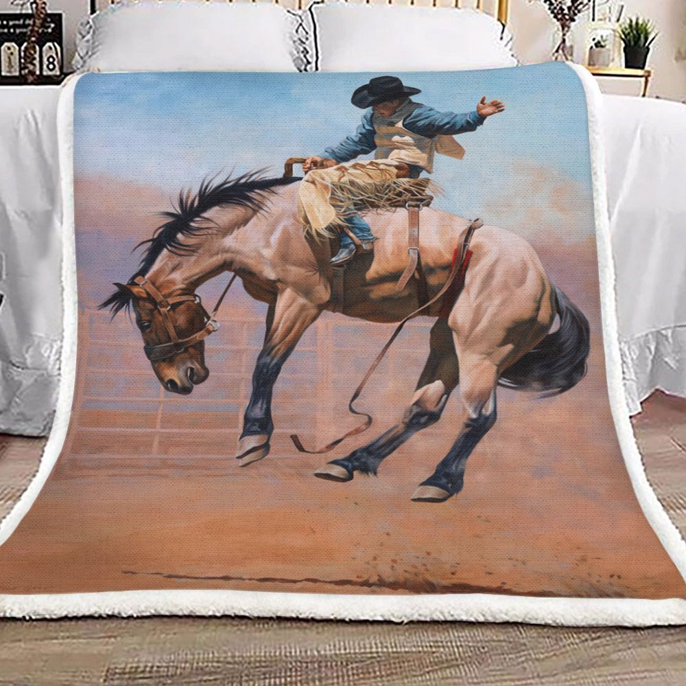 Cowboy Sherpa Fleece Blanket