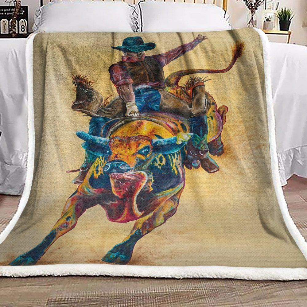 Cowboy Sherpa Fleece Blanket