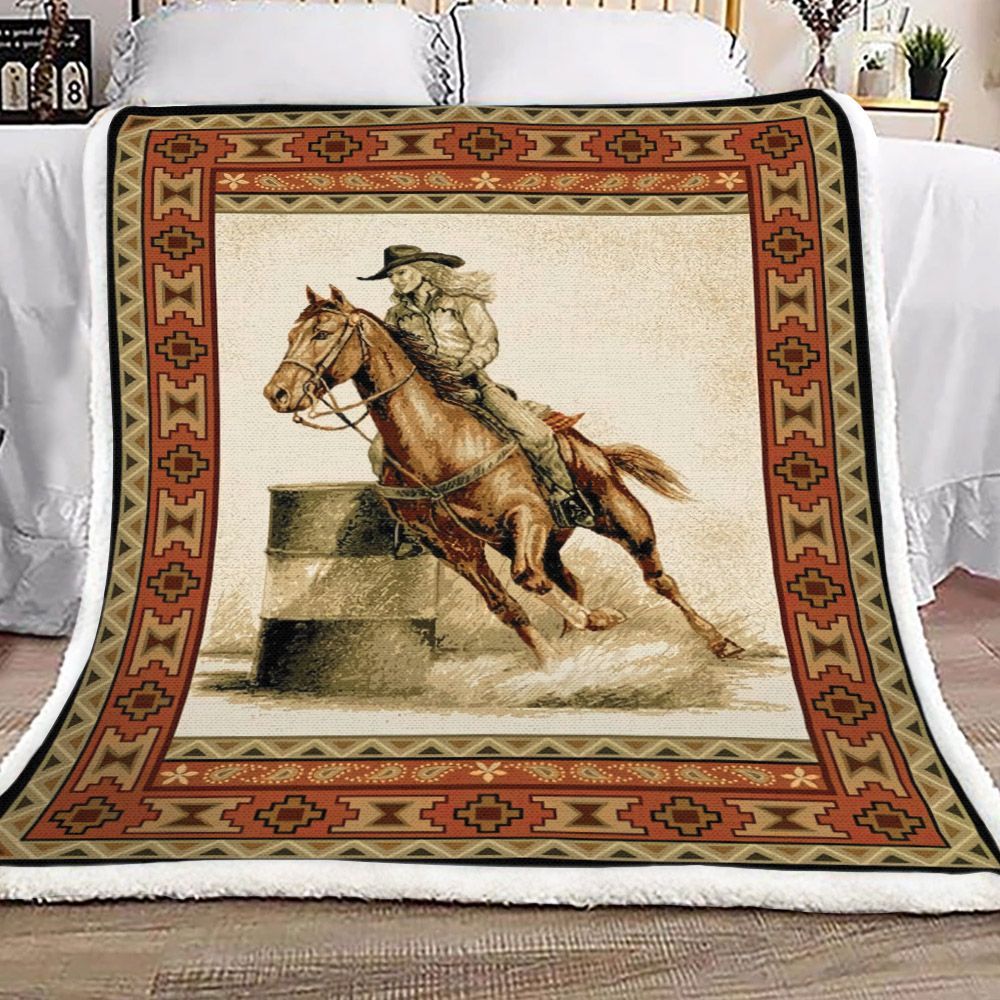 Cowboy Sherpa Fleece Blanket
